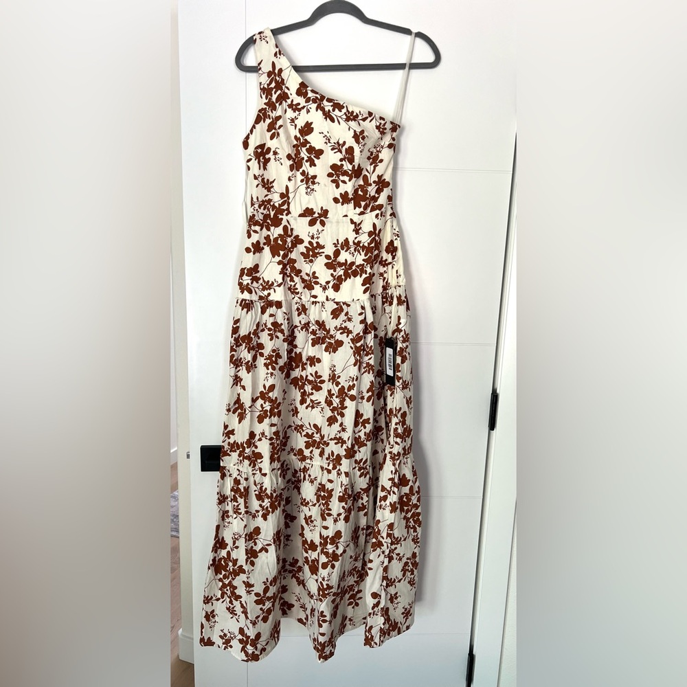 VICI women’s One Shoulder Flower Maxi Dress  Front Slit Sz Small - Picture 3 of 9